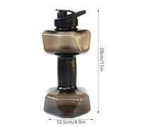 Bottiglia D'acqua A Forma Di Manubrio -550 Ml - Bottiglia Di Grande Capacità Da 1500 Ml - Bottiglie D'acqua Portatili - Coperchio A Tenuta Stagna Riutilizzabile | Adatto Per Palestra, Yoga, Corsa, Att