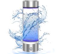 Bottiglia d'acqua a idrogeno, generatore di bottiglie d'acqua portatile ricaricabile [regali per lui lei], macchina per acqua a idrogeno per casa, viaggi, ufficio, esercizio (argento)
