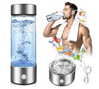 Bottiglia d'acqua a idrogeno, generatore di idrogeno portatile da 420 ml con elettrolisi di 3 minuti, ricaricabile tramite USB, tecnologia SPE PEM, acqua ricca di idrogeno per casa, ufficio, viaggi