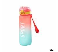 Bottiglia d'acqua Bewinner Multicolore 600 ml 7,4 x 7,4 x 19 cm [12 Unità]