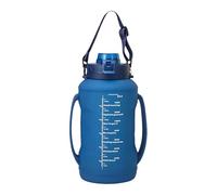 Bottiglia d'acqua, bottiglia d'acqua pieghevole (1,8 l), bottiglia portatile per acqua sportiva, riutilizzabile, bottiglia d'acqua motivazionale, a prova di perdite, senza BPA, con cannuccia e