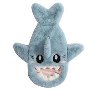 Bottiglia d'acqua calda con copertura per peluche lavabile 1 litro di sacca per acqua calda carina e sacca morbida a prova di perdite con apertura per sollievo dal dolore, blu