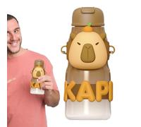 Bottiglia d'acqua Capybara - Carina bottiglia d'acqua Capybara | Bicchiere isolato | Flash con stampa animale, termica di grande capacità, da viaggio in acciaio per bicicletta, corsa