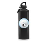 Bottiglia d'acqua con disegno di razza Bichon Frise Dog Mom Dad Bichon Frise, borraccia per bevande, bottiglia da viaggio, bottiglia per sport all'aria aperta