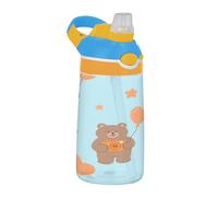 Bottiglia d'acqua con orso marrone a forma di cartone animato con coperchio a prova di perdite per palestra portatile per bici corsa sport viaggi palestra botellas para agua termica