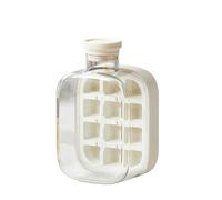 Bottiglia d'acqua con tazza di raffreddamento a pressione 2 in 1 Macchina for il ghiaccio No Touch con coperchio for stampo for ghiaccio Riutilizzabile portatile,For Home Kitchen Use(White-500ml)
