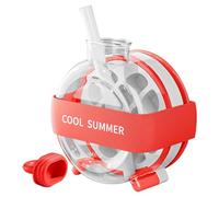 Bottiglia d'acqua con vassoio per ghiaccio, bottiglia verticale per cubetti di ghiaccio, gadget da cucina portatile e riutilizzabile per la casa, il ristorante, il caffè, le bevande e i negozi