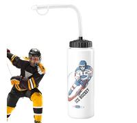 Bottiglia d'acqua da hockey - Bottiglia d'acqua sportiva con chip espansa di grande capacità 1 L | Bottiglia d'acqua di scoiattolo da calcio, bottiglia d'acqua da hockey su ghiaccio, bottiglia d'acqua