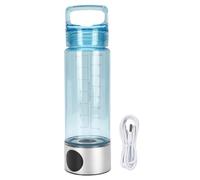 Bottiglia d'acqua di idrogeno Generatore portatile di acqua ricca di idrogeno a prova di perdite da 400 ml con elettrolisi a doppia camera per sport all'aria aperta, viaggi, (Argento Blu)