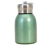 Bottiglia d'acqua in acciaio inossidabile da 300 ml, tazza termica isolata a vuoto, mini pallone portatile a prova di perdite con gancio (verde)