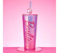 Bottiglia d'acqua in plastica colorata Barbie a doppio strato da 775ml con cannuccia, adatta per uso all'aperto o a scuola Miniso Barbie cup- la scelta migliore per le bevande fredde!Caratteristiche i