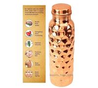Bottiglia d'acqua in rame puro 1000 ML fiaschette sottovuoto diamantate benef...
