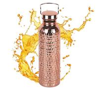 Bottiglia D'acqua In Rame Puro - 800 Ml Borraccia Termica Portatile - Vaso Per L'acqua In Rame Realizzato A Mano - Per Campeggio Escursionismo Viaggio Outdoor Indoor Casa Cucina Per Donna E Uomo