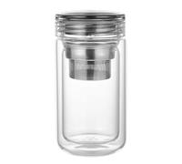 Bottiglia d'acqua in vetro - ermetica bocca larga mas0n Jar | Tazze da tè in vetro | Tazza da tè in vetro con infusore | Leak Proof Mug | Tazza resistente al calore con grande capacità per caffè