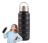 Bottiglia d'acqua inossidabile - Bicchiere sportivo in acciaio inossidabile, borraccia portatile 1 l impermeabile per multi-attività, casa all'aperto, escursionismo, scuola, viaggi, campeggio