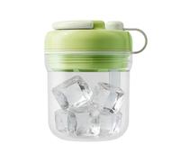 Bottiglia d'acqua isotermica | 2 in 1 con collo largo e cannucce integrate, antiperdita, stampo per cubetti di ghiaccio per bottiglia da 380 ml - per sport viaggi feste apero