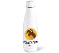Bottiglia d'acqua isotermica equitazione sport cavallo 500ml acciaio borraccia riutilizzabile ecologica mantenimento caldo/freddo 12h. Idea Regalo Originale Umorismo Uomo Donna Bambino Amico Utile