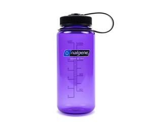 Bottiglia D'Acqua Nalgene Wide Mouth Sustain 16Oz - Viola Con Cappuccio Nero