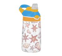 Bottiglia d'acqua per bambini a forma di lumaca di mare con coperchio a prova di perdite in plastica Tritan a prova di perdite, per sport, palestra, viaggi all'aperto, scuola, termo de agua Fria