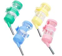Bottiglia d'acqua per piccoli animali,4 pezzi Beverino per conigli 80 ml Abbeveratoio per roditori,Abbeveratoio per Conigli,per conigli Porcellini D'india Criceto Furetti Chinchilla