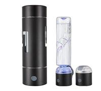 Bottiglia D'acqua Ricca Di Idrogeno Con Adattatore Bottiglia Tazza D'acqua Idrogenata Ionizzatore Del Generatore Di Acqua Idrogeno Fare Un Contenuto Di Idrogeno Fino A 1000-1200 PPB 400 Ml(Black)