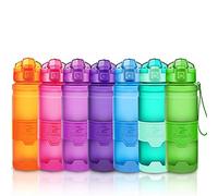 Bottiglia d'acqua sportiva palestra borraccia senza BPA in plastica tritan 400ml,bottiglie bambini, sport,scuola,bici,Viaggio, trekking, a prova di perdite borracce, un clic aperto