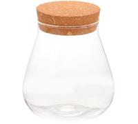 Bottiglia Decorativa Paesaggio Micro 4.3oz in Vetro Tappo | Design Trasparente, Superficie Liscia e Stabile, per Mensola, Studio, Piccoli Spazi e Riuso Quotidiano