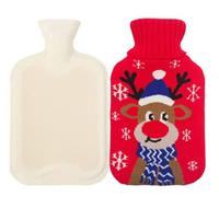 Bottiglia dell'acqua calda con copertura soffice, bottiglia dell'acqua calda da 1000 ml con coperchio, confortevole, sicura e durevole ritenzione del calore, buone prestazioni, calda in inverno regali (2 pezzi, C)