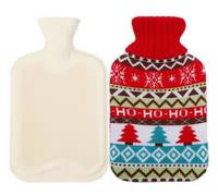 Bottiglia dell'acqua calda con copertura soffice, bottiglia dell'acqua calda da 1000 ml con coperchio, confortevole, sicura e durevole ritenzione del calore, buone prestazioni, calda in inverno regali (2 pezzi, B)
