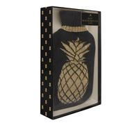 Bottiglia Dell'Acqua Calda Nera E Oro In Maglia Ananas