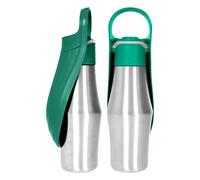 Bottiglia Di Acqua Del Cane - 27oz Di Cane Da Viaggio Bottiglia Di Acqua Del Cane Portatile | Bottiglie Di Acqua Del Cane Per Camminare | Bottiglia Di Acqua Da Bere Per Cane | 2 Po In 1 Mucca, Verde