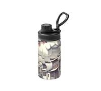Bottiglia di Acqua di Vuoto dell'Acciaio Inox 12oz Acquerello Dipinto Città Cinese Leggero Sport Flask