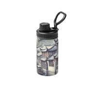 Bottiglia di Acqua di Vuoto dell'Acciaio Inox 12oz Acquerello Dipinto Città Cinese Leggero Sport Flask