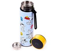 Bottiglia di acqua isotermica in acciaio inox con termometro digitale Peanuts...