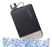 Bottiglia di acqua piatta - Bottiglia di acqua portatile | Stainless Steel Flask, Lightweight Leakproof Wine Tumbler, versatile canteen Liquor per campeggio all'aperto Outing Hiking Backpacking