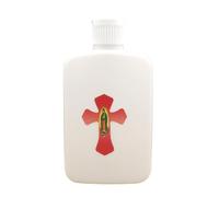 Bottiglia di acqua santa vuota con coperchio a vite riutilizzabile contenitore per acqua santa bottiglia decorativa religiosa per contenitore