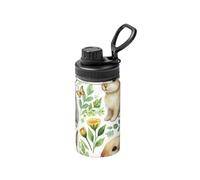 Bottiglia di acqua sottovuoto in acciaio inox da 350 ml con coniglietti carini acquarello leggero sport fiaschetta