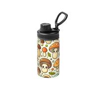 Bottiglia di acqua sottovuoto in acciaio inox da 350 ml con funghi freschi, divertente e leggera, fiaschetta sportiva