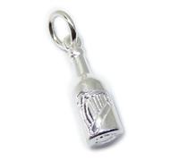 Bottiglia di birra Guinness in argento sterling .925 x 1 Ciondoli da bere e beva