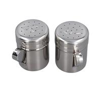 Bottiglia di condimento per sale e pepe da 2 pezzi Bottiglia di condimento professionale a forma di S a forma di P in acciaio inossidabile per barbecue da campeggio all'aperto da