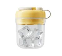 Bottiglia di ghiaccio | 2 in 1 con collo largo e cannucce integrate, anti-perdita, stampo per cubetti di ghiaccio per bottiglia da 380 ml, per feste sportive da viaggio, adulti bar
