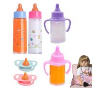 Bottiglia Di Latte Magico | Childrens Baby Doll Magic Feeding | Accessori Per Set Di Alimentazione Bambola Neonata | Gioca A Bottiglie Con Latte E Succo Di Scomparsa Per Casa, Scuola, Vivaio