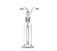 Bottiglia di lavaggio del gas da laboratorio, trappola per vuoto in vetro da 250 ml con due tubi piegati, kit di vetreria in borosilicato per laboratorio di chimica (250ml)