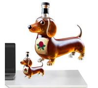 Bottiglia di liquore di whisky - scultura di statue spirituali, whisky versante Flask | Bottiglie di alcool a forma di bassotto stato animale, contenenti vino carcater trasparente per compleanno C