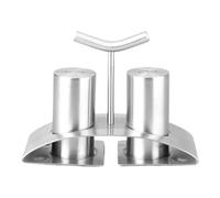 Bottiglia di miscelazione per condimenti in acciaio inox con supporto bottiglie di condimento base antiscivolo utensili da cucina per zucchero caffè in polvere spezie