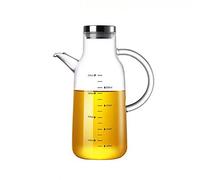 Bottiglia di Olio, Olio e Aceto Dispenser con Scala, Bottiglia Dispenser per Olio d'oliva in Vetro, Olio di Bottiglia con Beccuccio Bottiglia Aceto per Padella, BBQ, Cucina, Insalata, 750ml