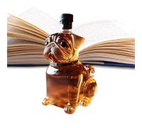 Bottiglia di per whisky, bottiglia alcolica a forma di bulldog per liquori, 300 ml, decanter decorativo, dispenser per vino, ristorante, sala da pranzo, compleanno, padre, marito, amici