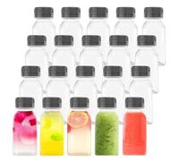 Bottiglia di plastica per succhi Mini bottiglie di plastica for succhi da 4 once con tappi, contenitori vuoti e riutilizzabili for bevande alla rinfusa, for, latte altre(24PCS 120ml)