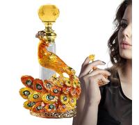 Bottiglia di profumo vintage, contenitore in vetro realizzato a mano, tappo dal design antico, riutilizzabile, accessorio per oli e profumi, decorazione decorativa, regalo per le donne