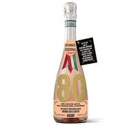 Bottiglia di Prosecco D.O.C. Millesimato Rosé per il compleanno dei 80 anni di un'amica